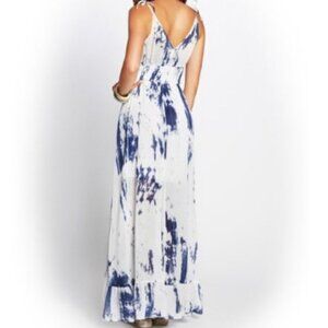 GUESS Tie-Dye High/Low Ruffle Long Dress Size XS